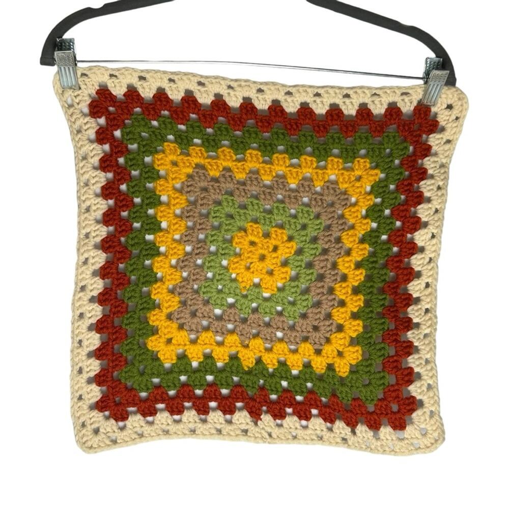 Small Granny Square Crochet Doily 15” X‎ 15”